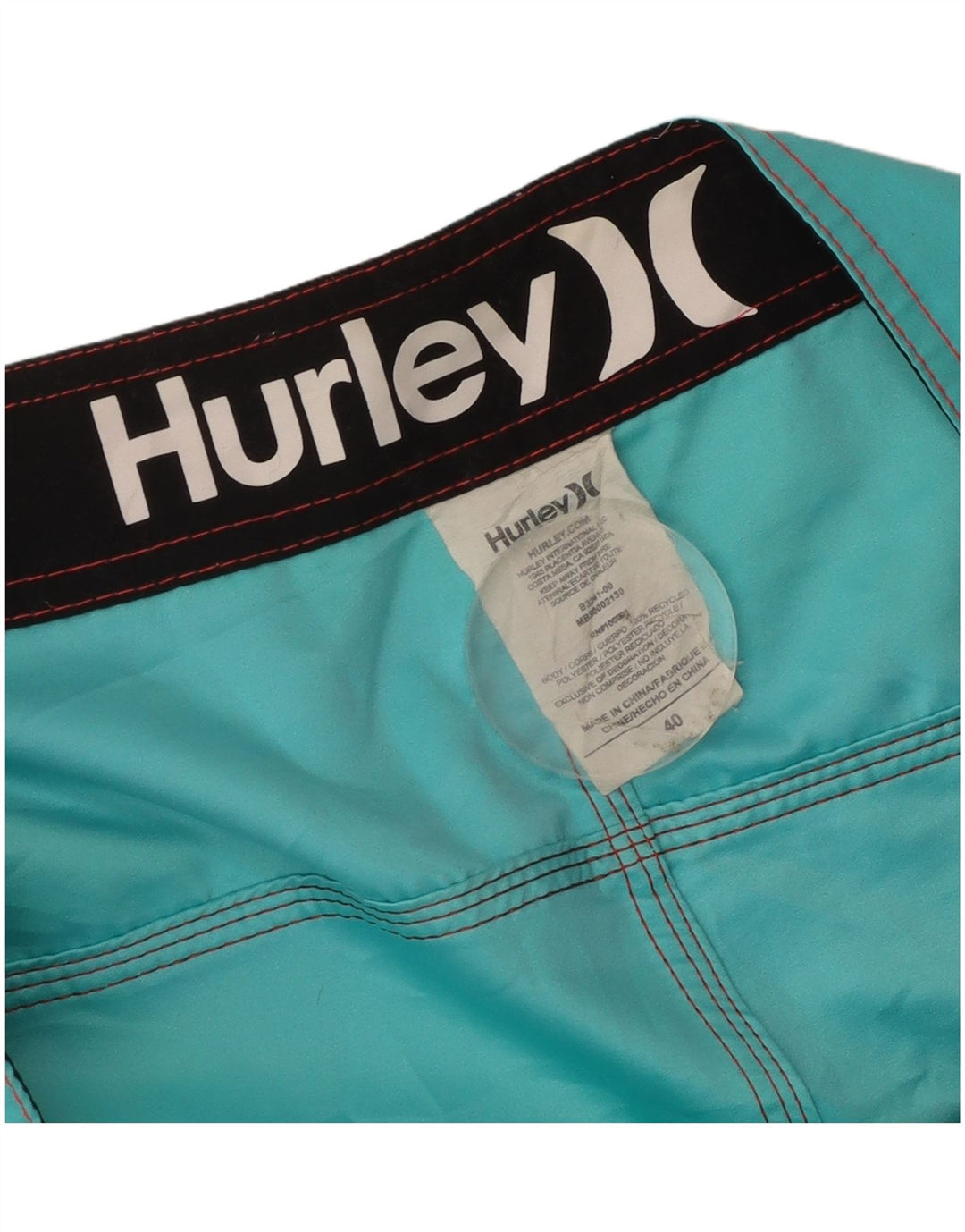 Мужские шорты для плавания Hurley XL бирюзового цвета из полиэстера