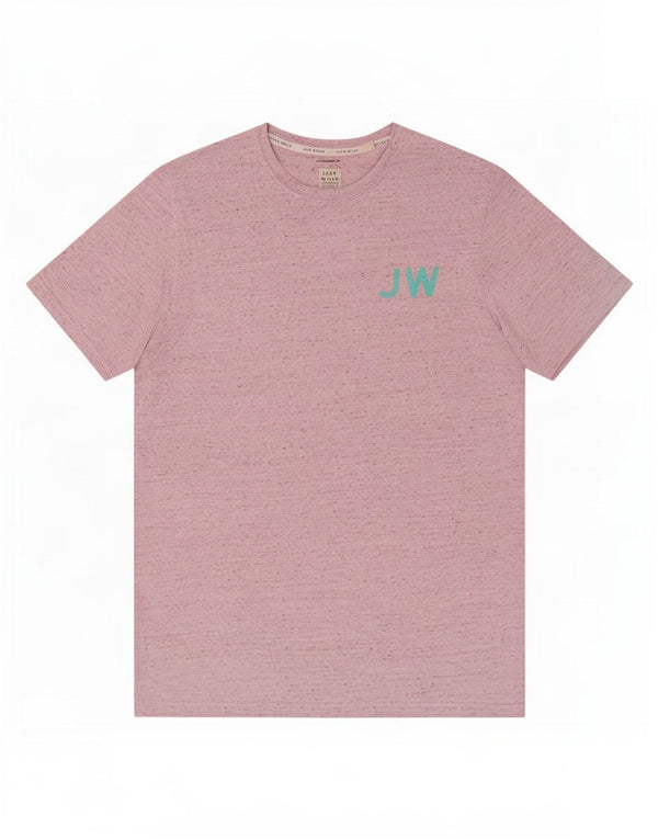 Мужская футболка классического кроя Jack Wills из хлопка среднего розового цвета с крапинками