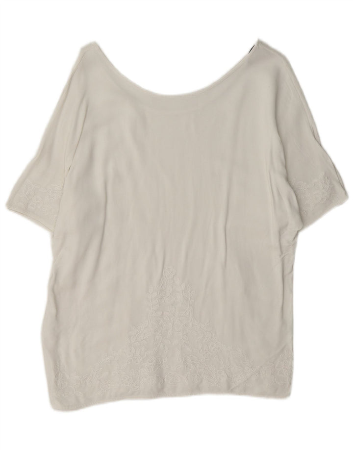 Женская блузка Massimo Dutti Top UK 16, большой белый цветочный принт