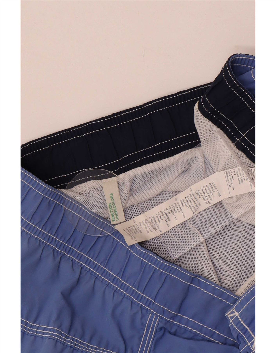 Мужские шорты для плавания Benetton, маленькие синие, хлопок