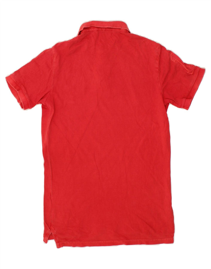 SUPERDRY Mens Polo Shirt Small Red Cotton Vintage Superdry and Second-Hand Superdry from Messina Hembry 