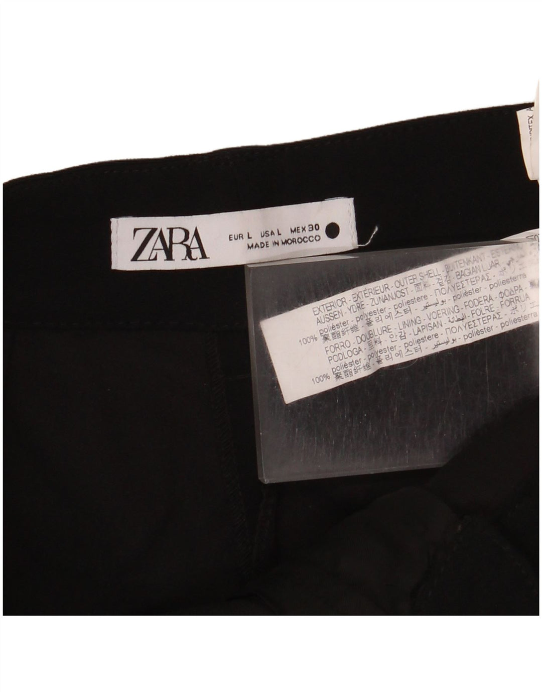 Женские брюки чинос Zara, большие размеры W32 L32, черный полиэстер