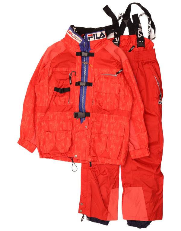 Fila Мужские лыжи с графическим рисунком - комплект из 2 предметов IT 48 Medium W30 L29 Красный с цветными блоками