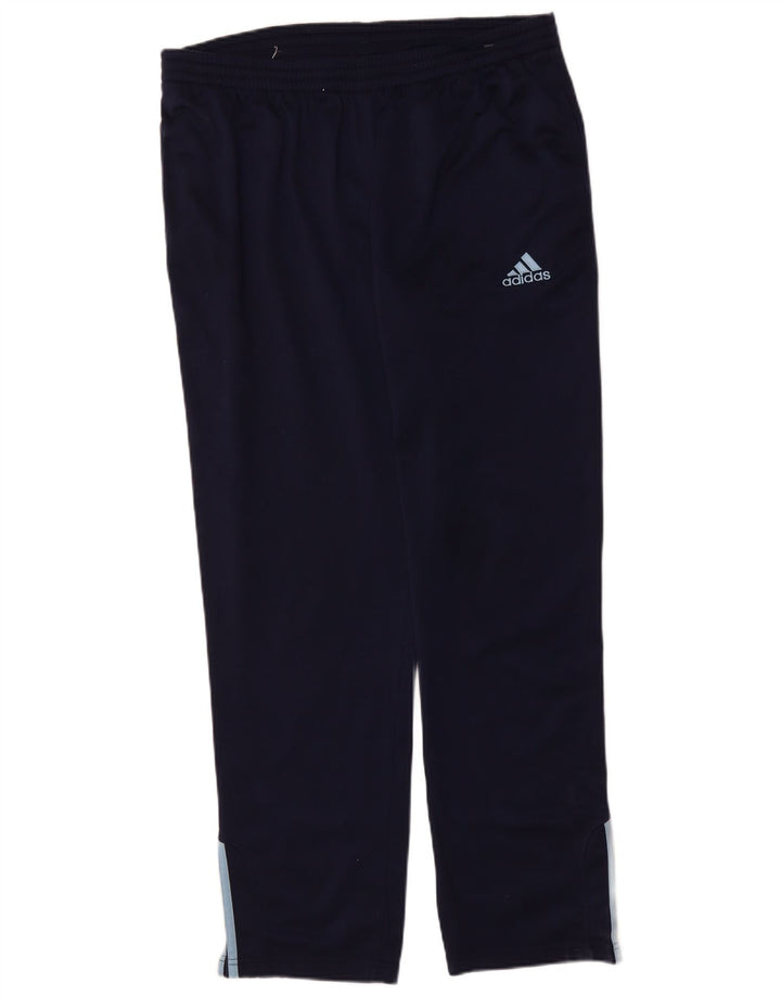 ADIDAS Mens Tracksuit Trousers IT 42/44 Large  Navy Blue Polyester