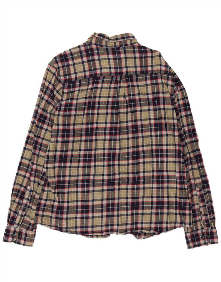 Мужская фланелевая рубашка Eddie Bauer XL в зеленую клетку