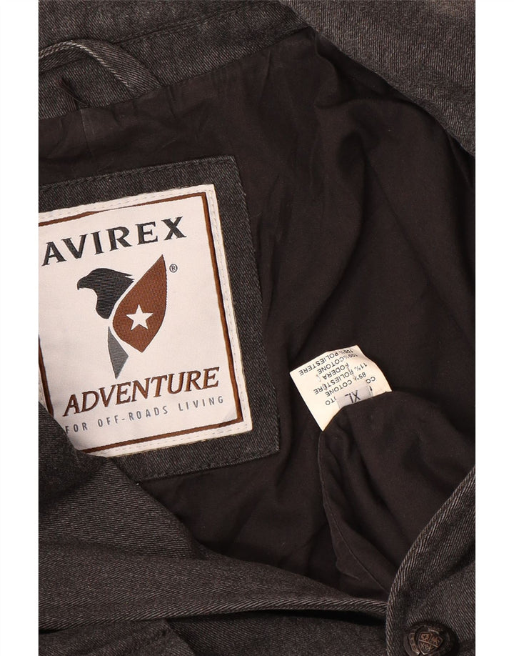 Мужской пиджак Avirex на 4 пуговицах, Великобритания 42 XL, серый хлопок