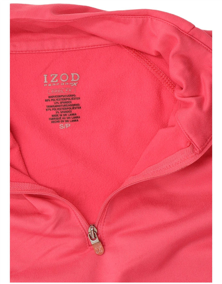 IZOD Мужской свитшот с воротником на молнии, маленький розовый полиэстер