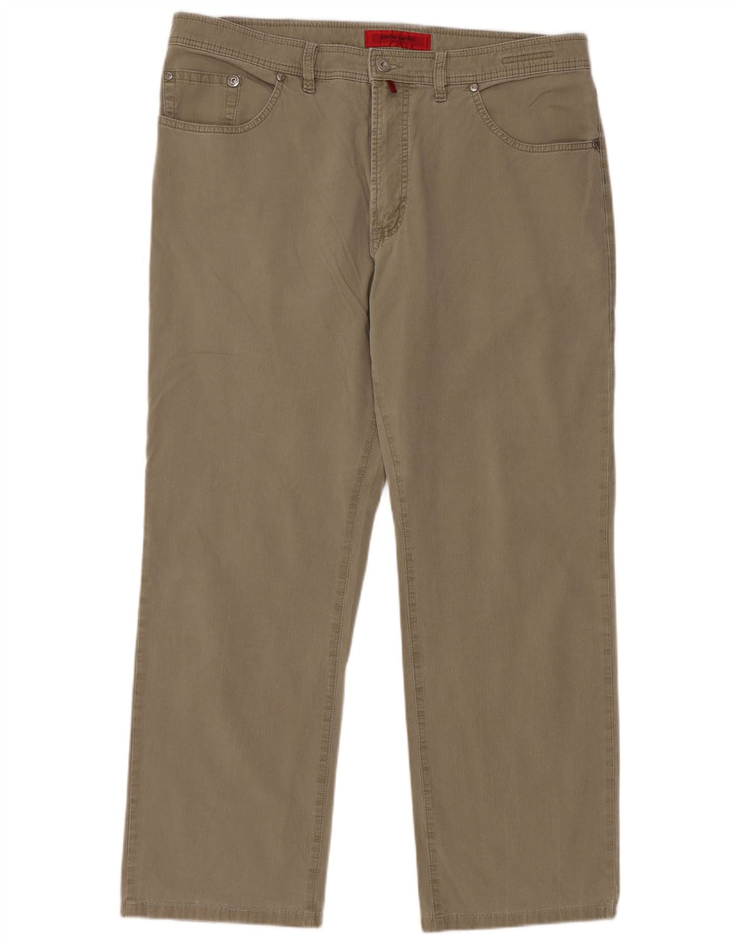 Мужские прямые повседневные брюки PIERRE CARDIN W40 L30, зеленый хлопок