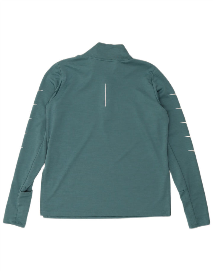 Мужские кроссовки Nike Dri Fit с воротником на молнии и графикой, длинными рукавами, средний зеленый полиэстер
