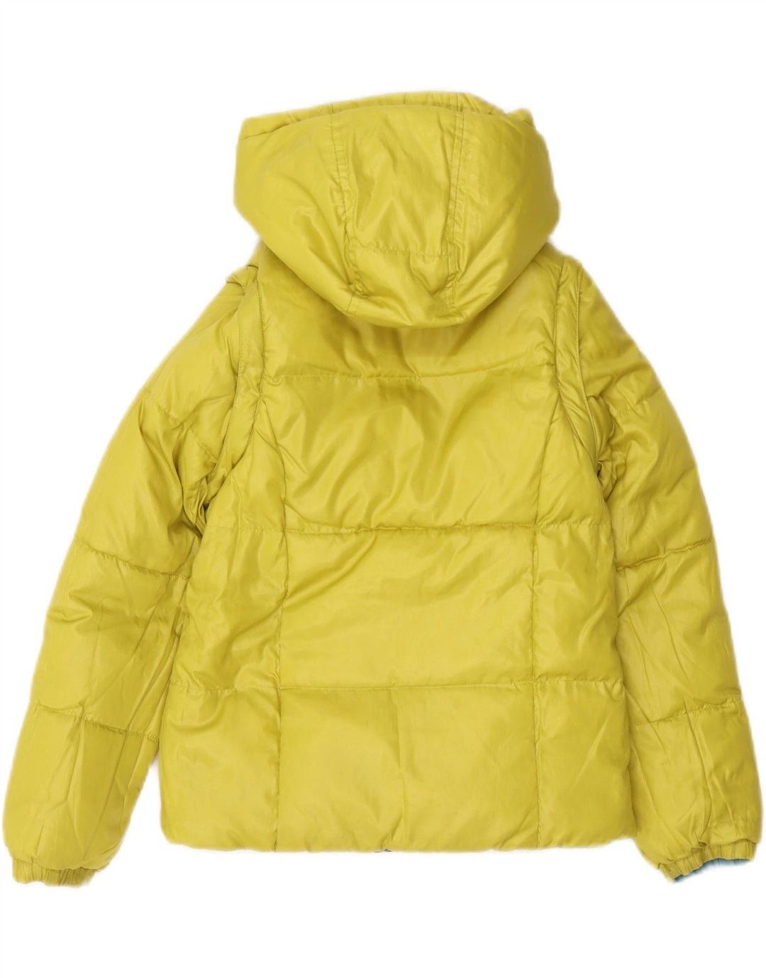 Двусторонняя стеганая куртка Benetton для девочек 7–8 лет, средний синий цвет