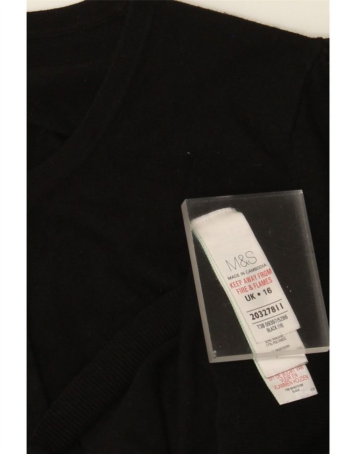 Женский кардиган Marks & Spencer UK 16, большой черный вискоза