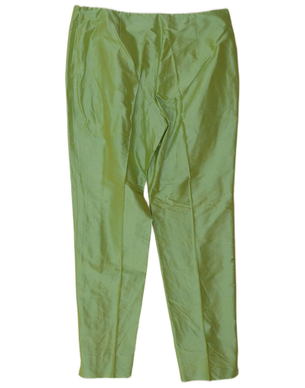 Luisa Spagnoli Женские повседневные зауженные брюки IT 48 XL W32 L30 Зеленые шелковые