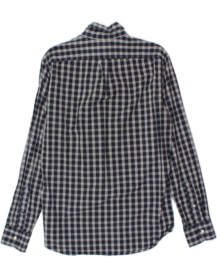 J. CREW Mens Slim Shirt Medium Navy Blue Check Cotton Vintage J. Crew and Second-Hand J. Crew from Messina Hembry 