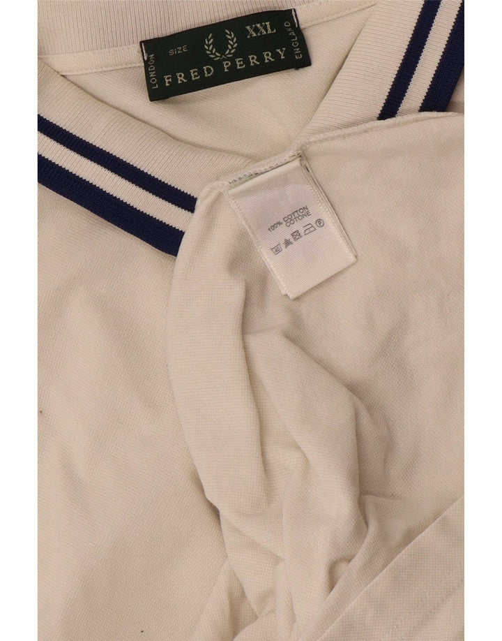 Мужская рубашка-поло Fred Perry 2XL, хлопок в белую полоску