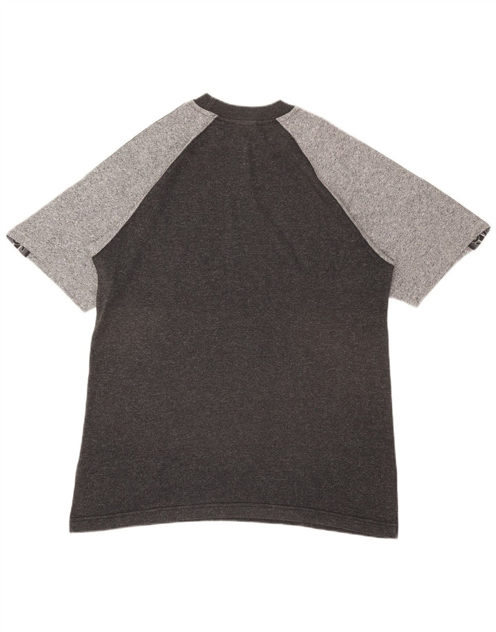 Мужская футболка с рисунком Asics, большой серый хлопок с крапинками