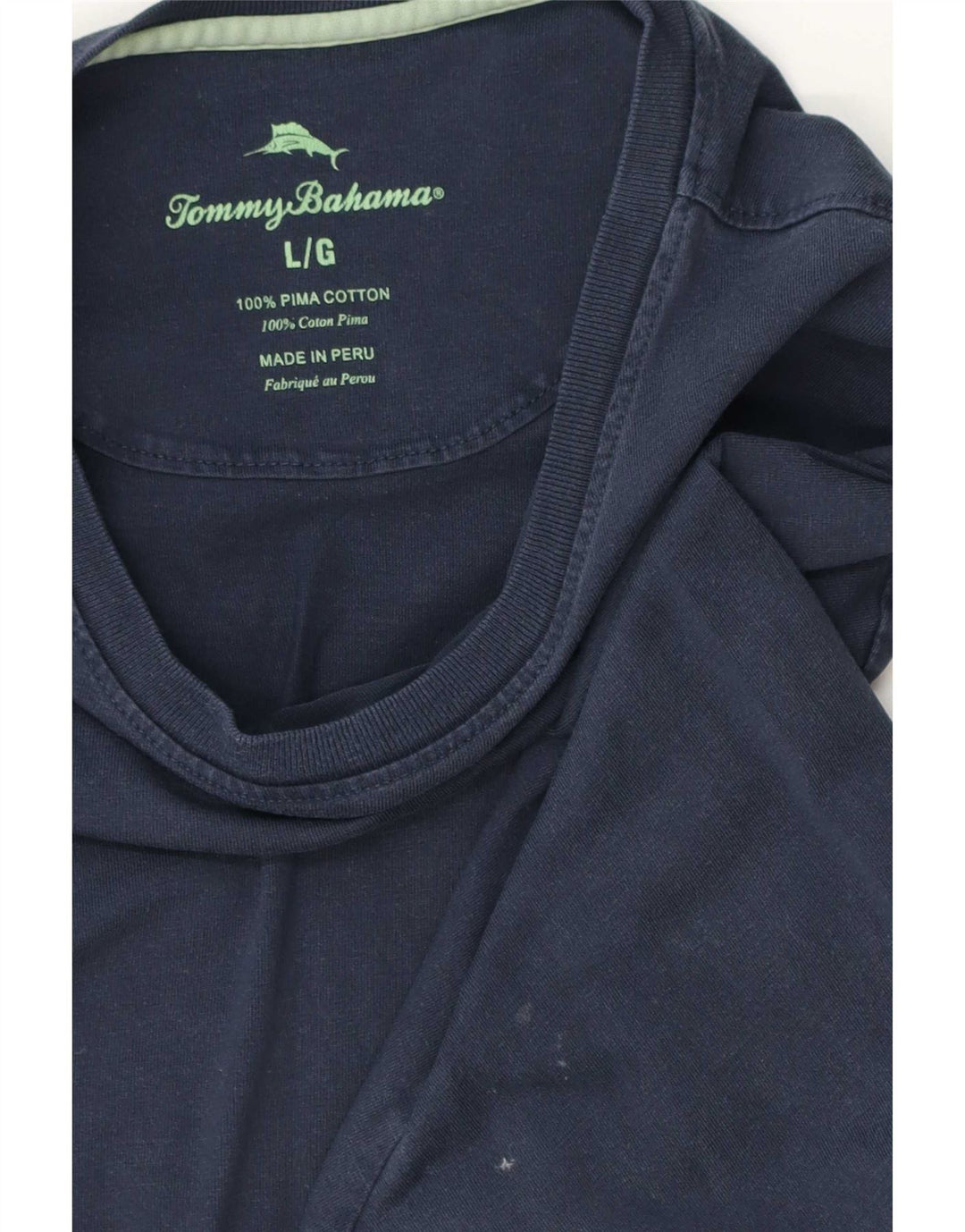 Мужской топ Tommy Bahama с длинным рукавом, большой размер, темно-синий, хлопок