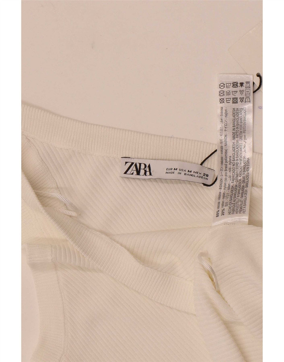 Женский топ на одно плечо Zara UK 12, средний белый, вискоза