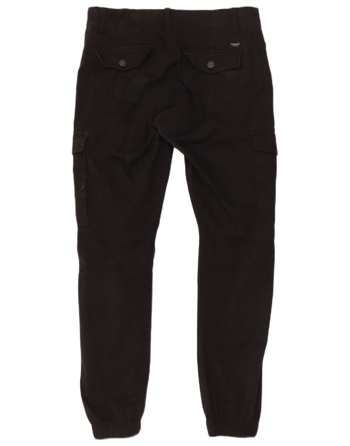 Брюки-карго мужские джоггеры Jack & Jones W30 L32 черные