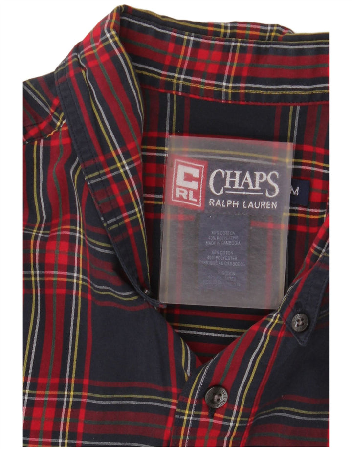 Мужская рубашка Chaps Ralph Lauren среднего цвета, темно-синяя клетка, хлопок