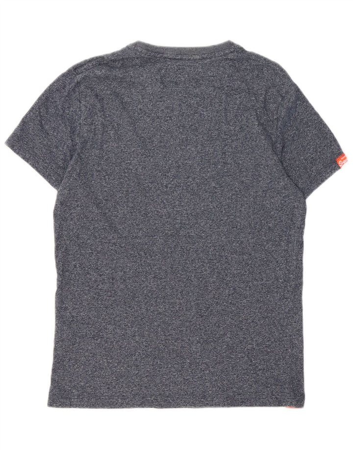 Мужская футболка Superdry, маленькая, темно-синяя, в крапинку, из хлопка