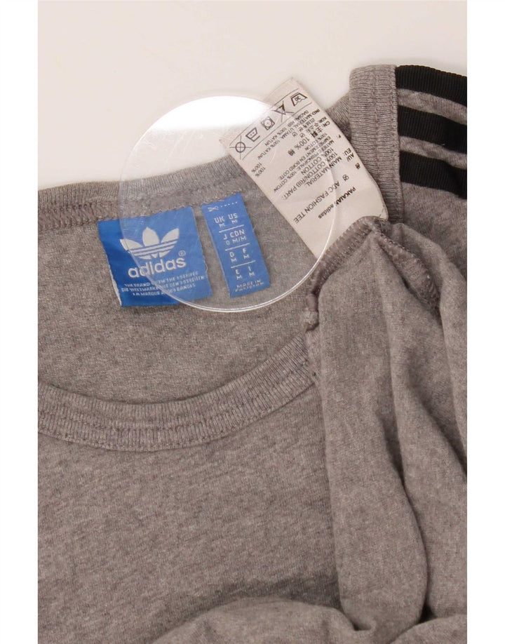 Мужская футболка Adidas Top среднего серого цвета из хлопка