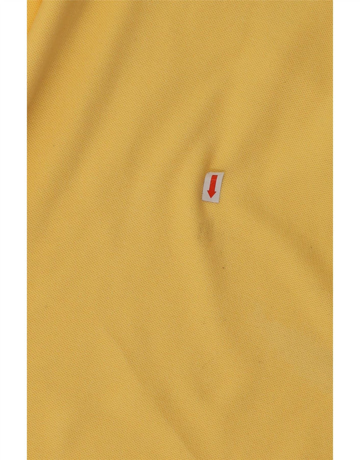 FILA Mens Polo Shirt Medium Yellow Cotton