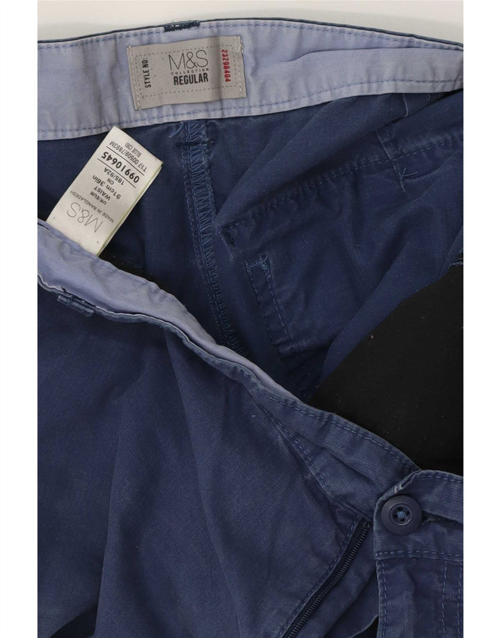 Мужские шорты-карго Marks & Spencer W36, большие синие, хлопковые
