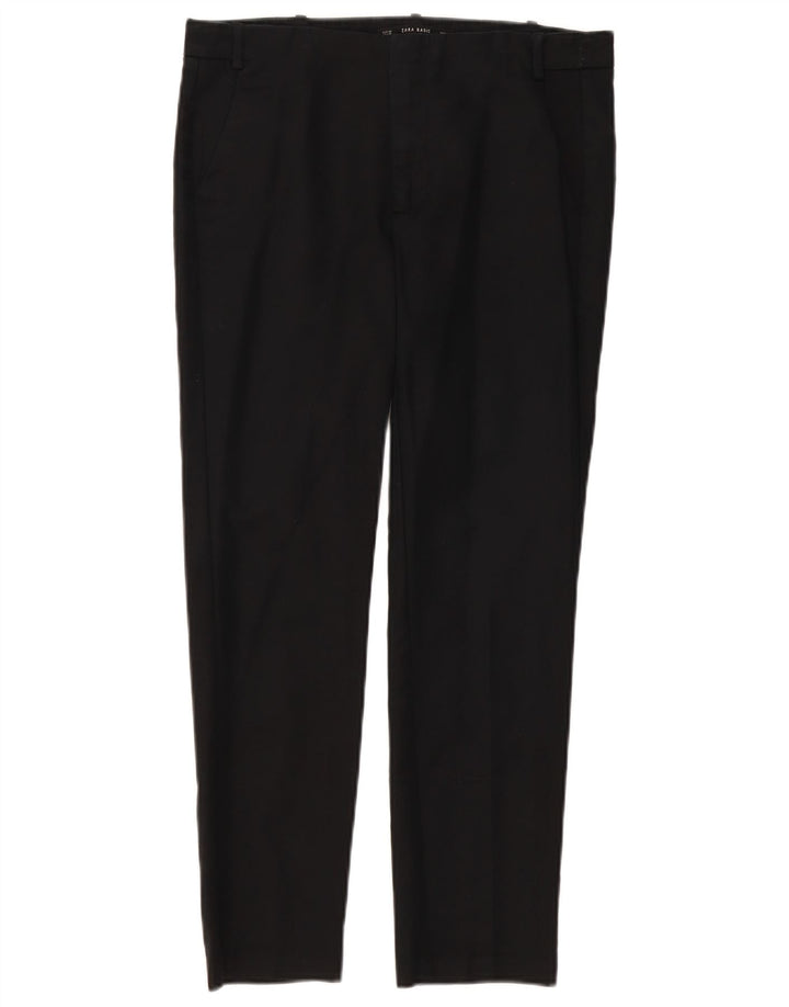 Женские узкие брюки чинос ZARA EU 38, маленькие W28 L27, черные