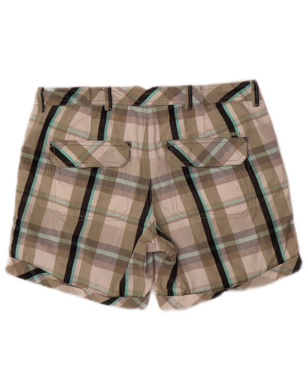 Женские шорты чинос O'NEILL W26, маленькие серые, хлопковые в клетку