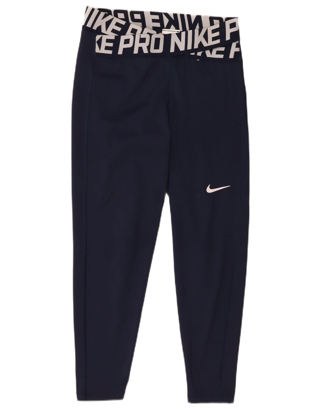 Женские леггинсы с рисунком Nike Dri Fit UK 14, средний темно-синий, полиэстер