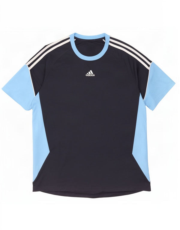 Мужская футболка Adidas Top UK 46/48 XL Темно-синий Полиэстер с цветными блоками