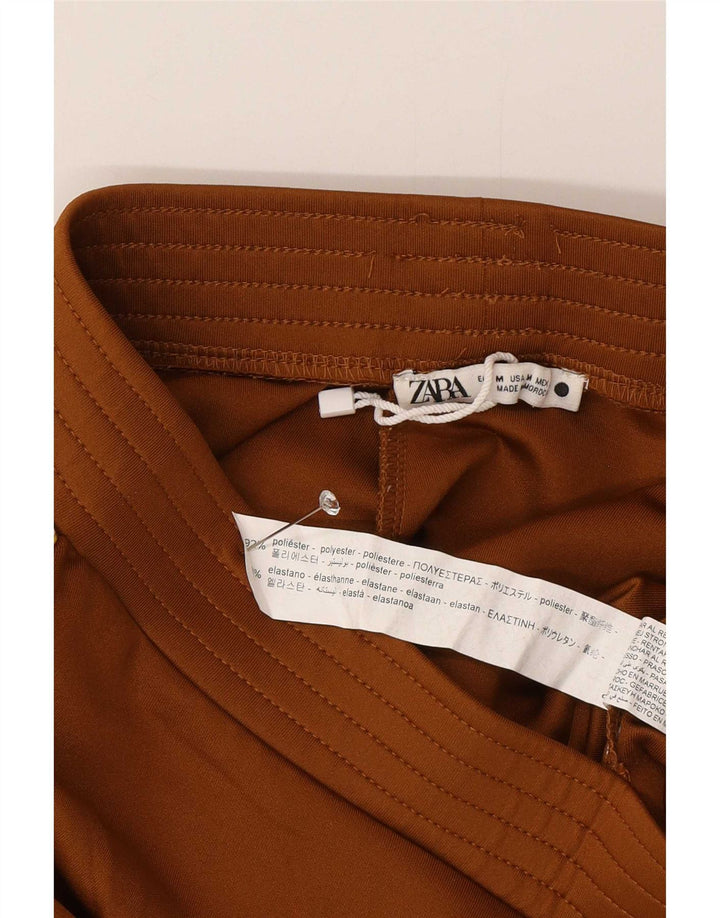 Женские спортивные шорты свободного кроя Zara UK 14, средний коричневый полиэстер