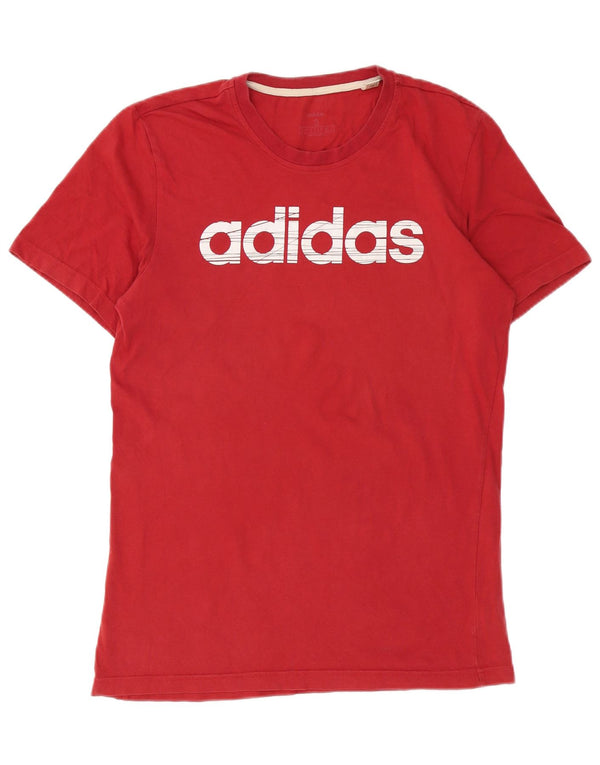 Мужская футболка Adidas с рисунком, маленький красный хлопок