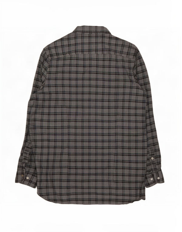 Мужская фланелевая рубашка приталенного кроя Tommy Hilfiger 2XL, хлопковая серая клетка в клетку