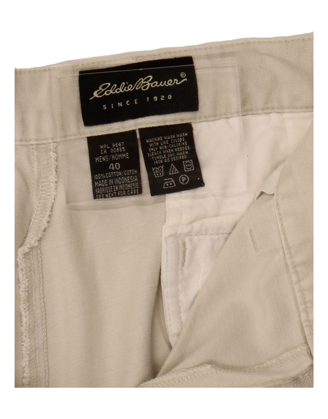 EDDIE BAUER Mens Cargo Shorts W40 XL Beige Cotton Vintage Eddie Bauer and Second-Hand Eddie Bauer from Messina Hembry 