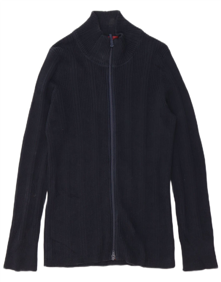 Мужской кардиган EDDIE BAUER, большой темно-синий хлопковый свитер