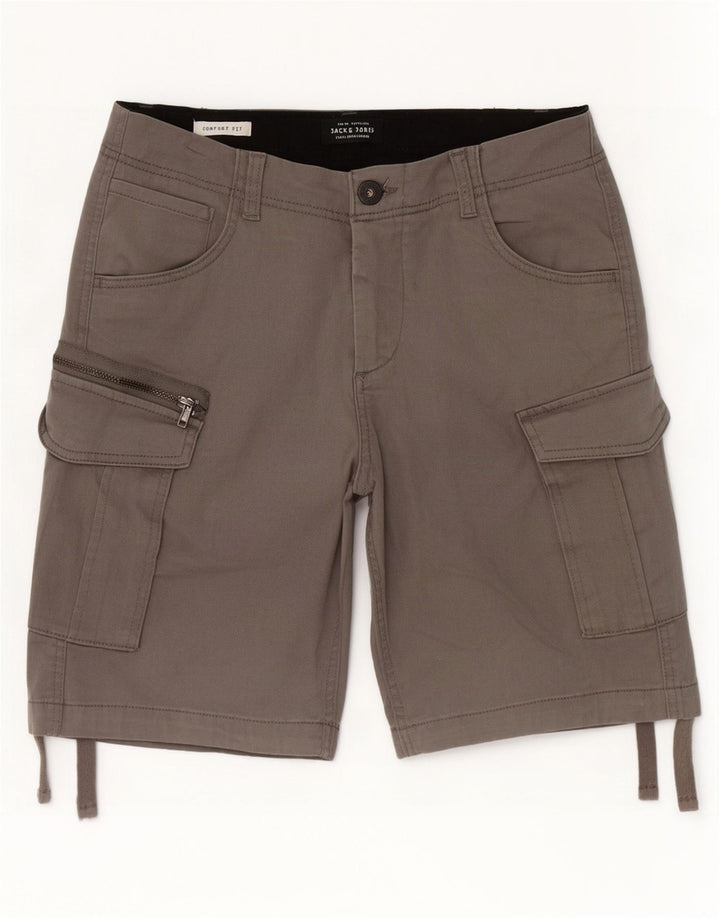 Мужские шорты карго Jack & Jones Comfort Fit, маленькие, серые, хлопковые, W29