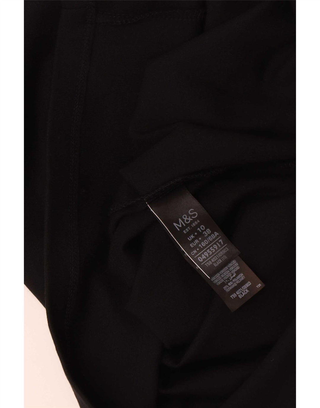 Женская юбка миди Marks & Spencer UK 10, маленькая W30, черная вискоза