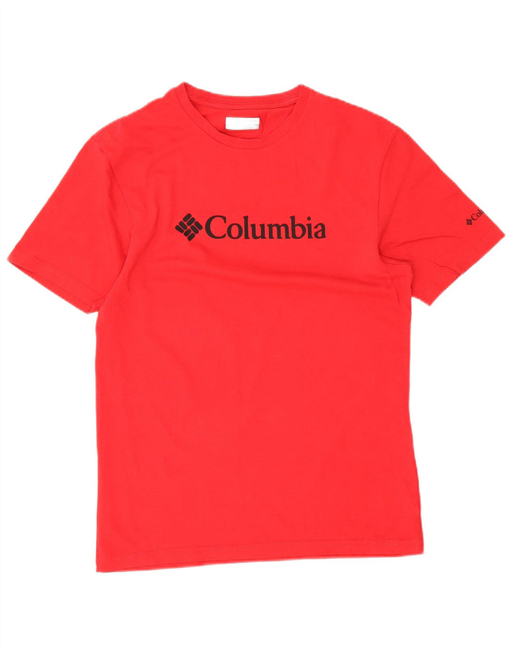 Мужская футболка с рисунком Columbia, маленький красный хлопок