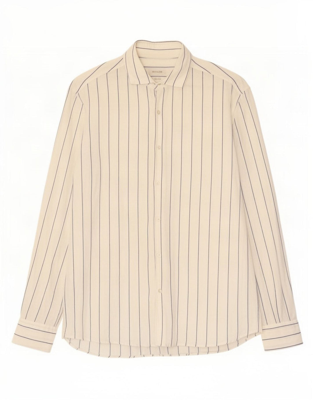 Мужская рубашка Massimo Dutti, большая белая льняная полоска