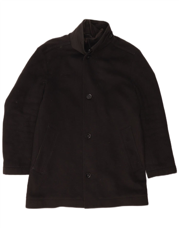 Мужское пальто Hugo Boss EU 48 Medium Black Wool