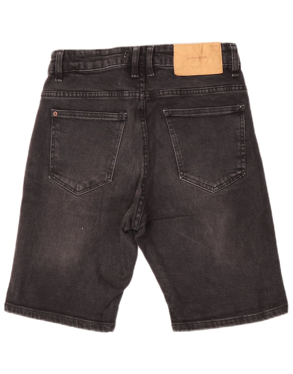 Мужские джинсовые шорты Zara EU 38, маленькие W30, черный хлопок