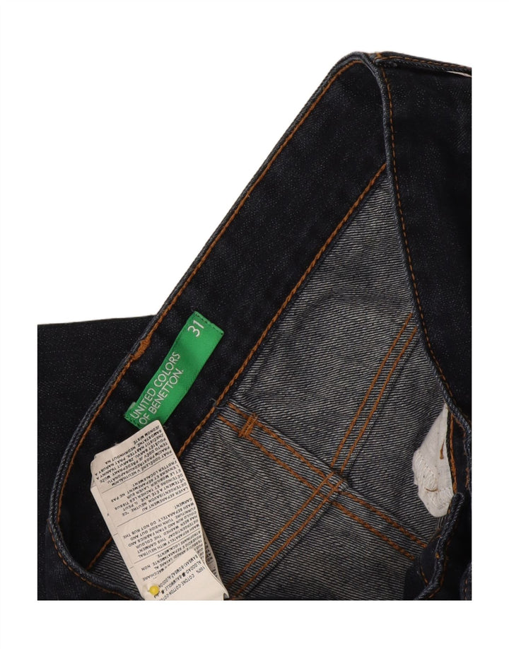 Мужские узкие джинсы Benetton W31 L31 темно-синие, хлопок