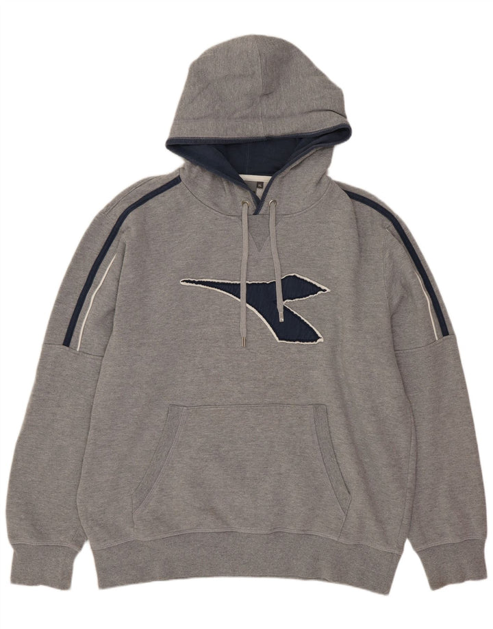 Мужской джемпер с капюшоном Diadora XL, серый хлопок