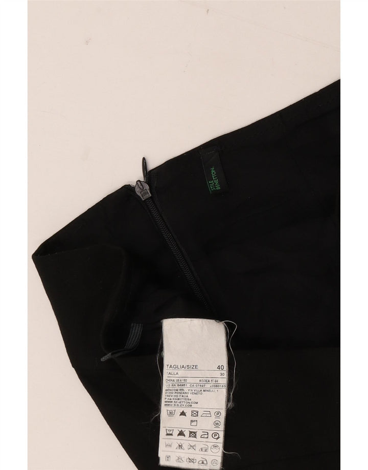 Женская юбка-карандаш Benetton IT 40 Small W30, черный полиэстер