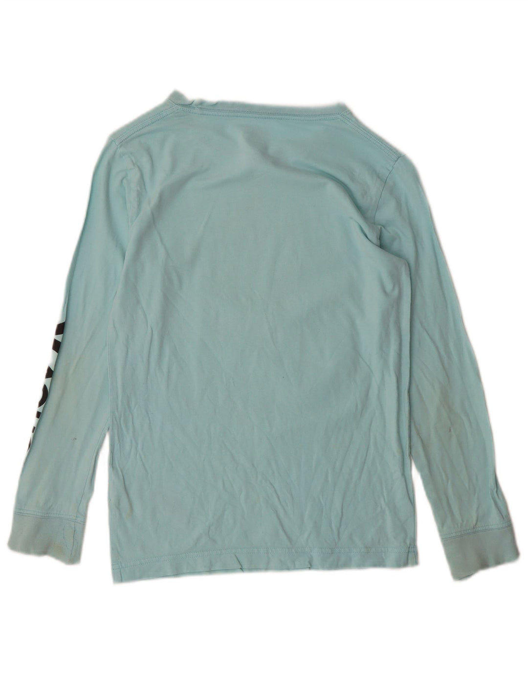 HURLEY Boys Graphic Top Long Sleeve 10-11 Years Medium  Turquoise Cotton