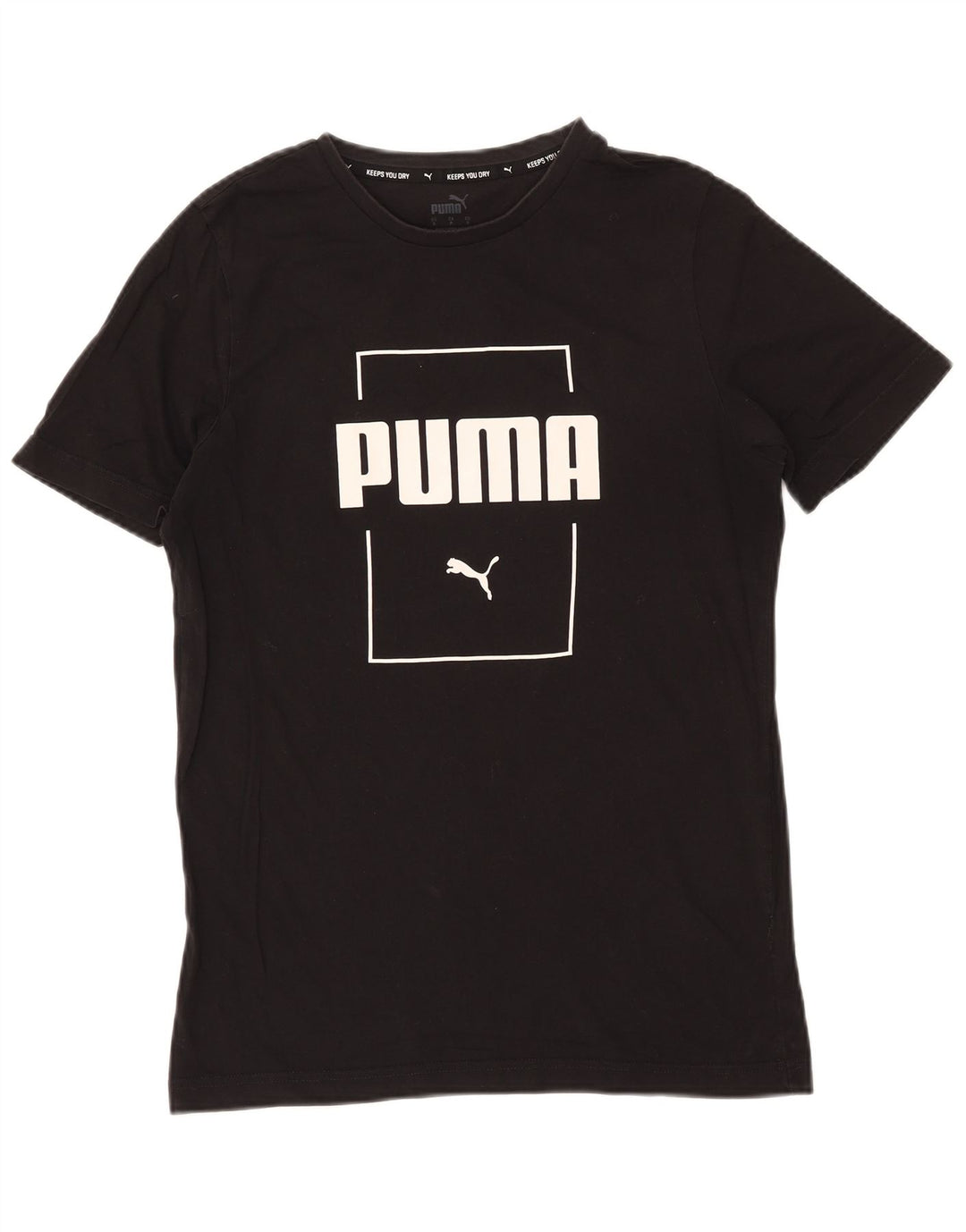 Мужская футболка с рисунком Puma, маленькая, черная