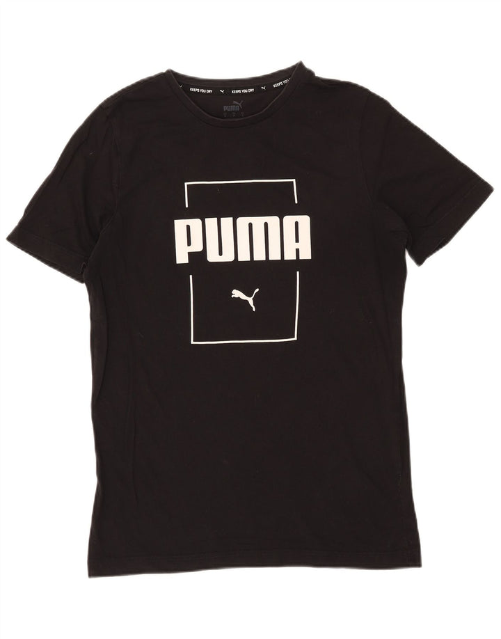 Мужская футболка с рисунком Puma, маленькая, черная