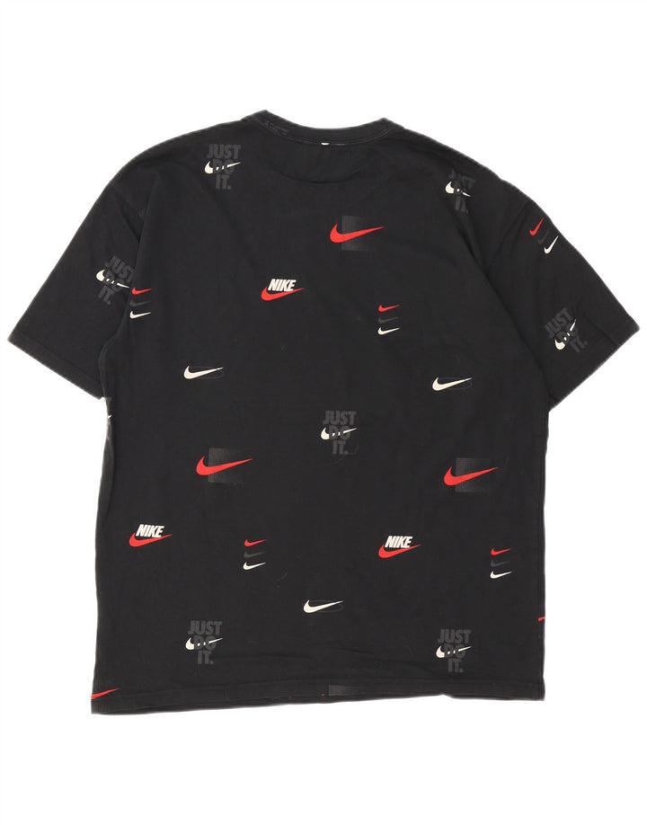 Мужская футболка свободного кроя Nike с графическим рисунком, средний черный хлопковый топ