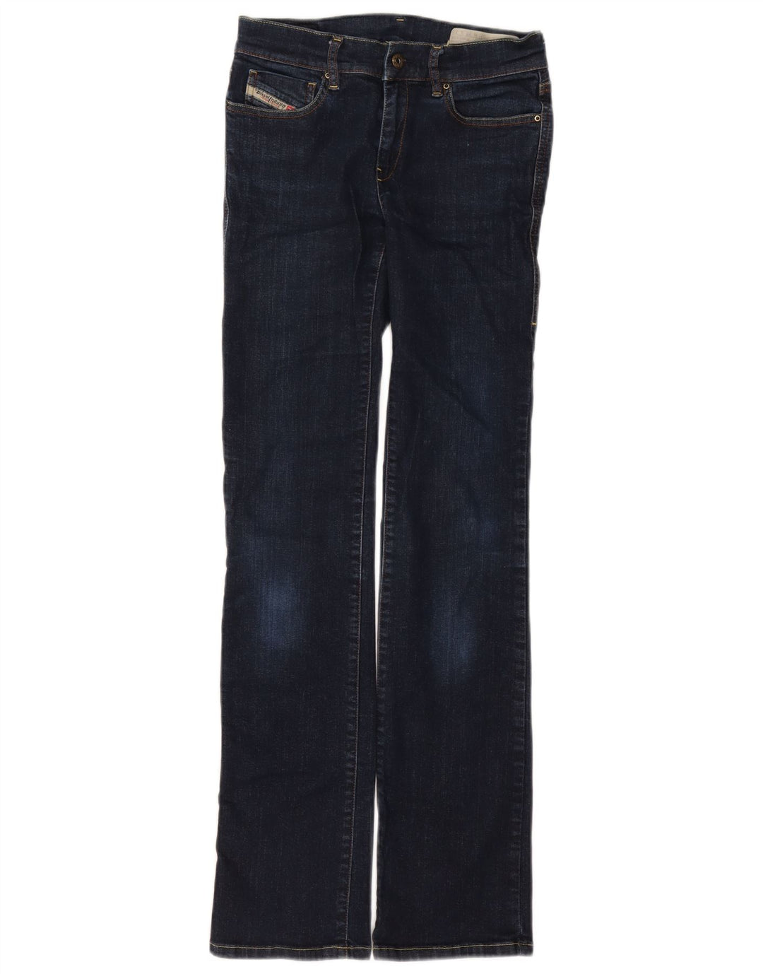 Женские прямые джинсы Diesel W27 L32 Темно-синие, хлопок